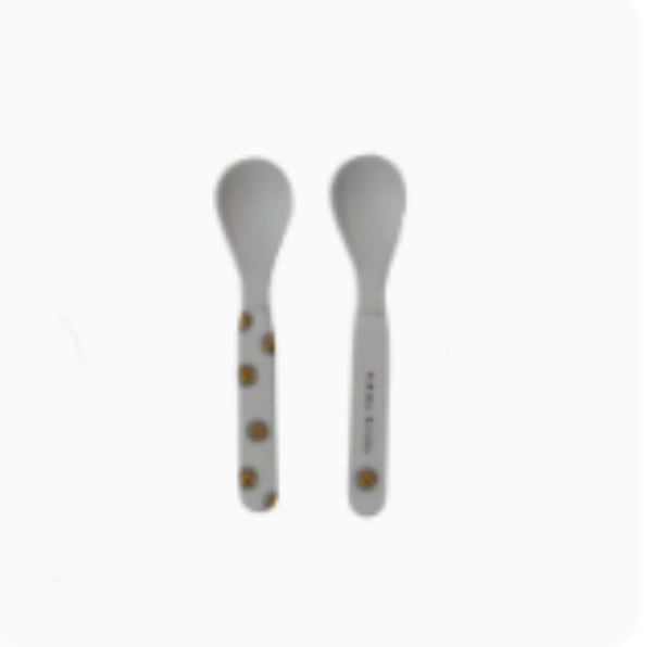 Lion Bamboo Spoon Set -Grey