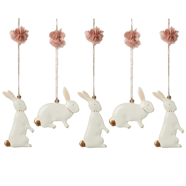 Metal Easter Bunny Ornaments