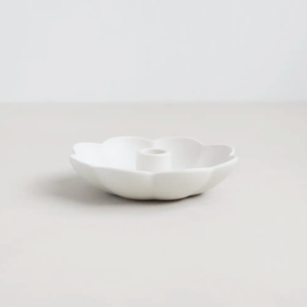 Ceramic Fleur Taper Holder-Wide
