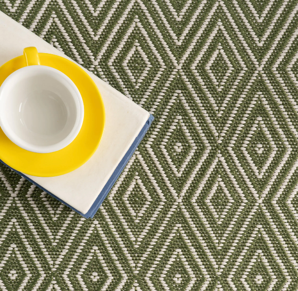 Diamond Handwoven Sage Indoor/Outdoor Rug