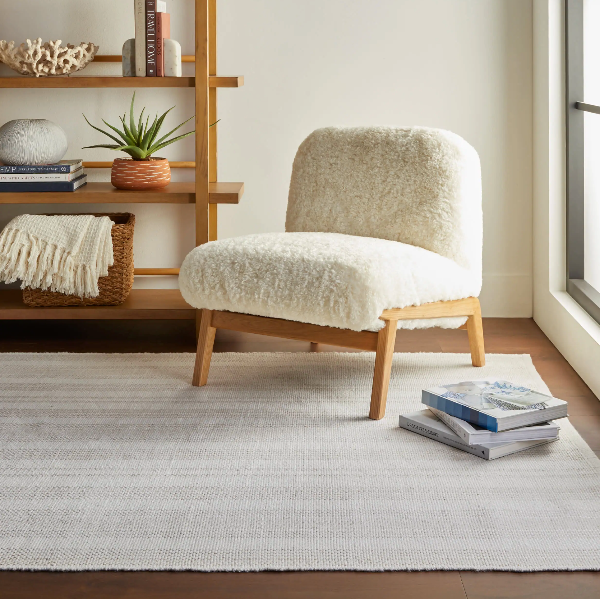 Nexel Striped Farmhouse Rug Tan