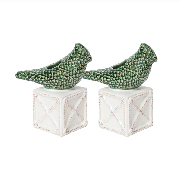 Berry & Thread Bird Topiary Candlestick Set/2