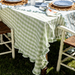 Seagrass Gingham Ruffle Tablecloth
