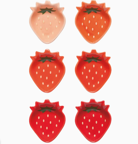 Berry Sweet Shaped Pinch Bowls, Set/6