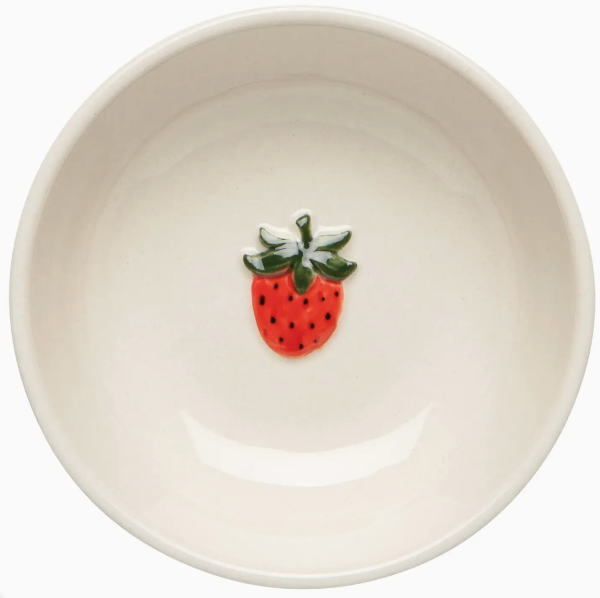 Strawberry Embossed Pinch Bowl