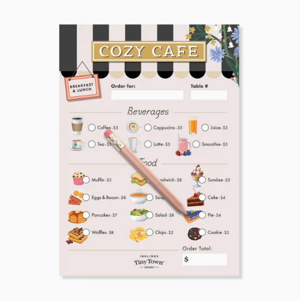 Tiny Town Play Notepad - Cozy Cafe