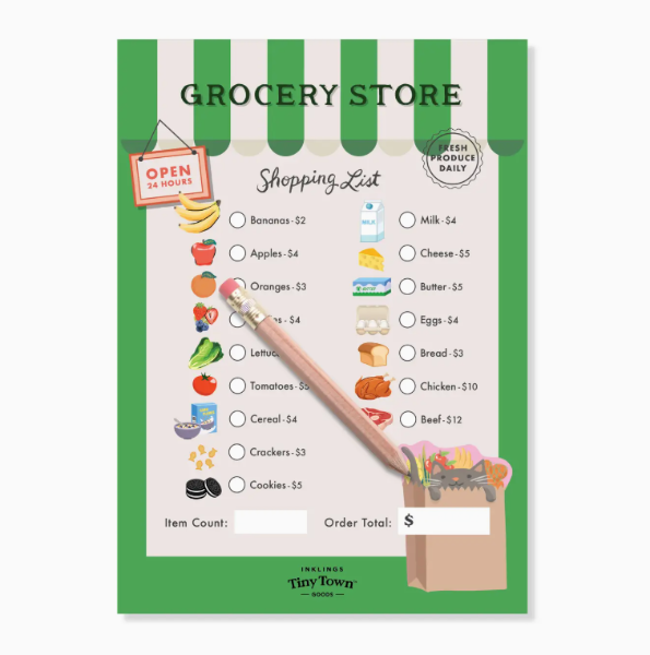 Tiny Town Play Notepad - Grocery Store