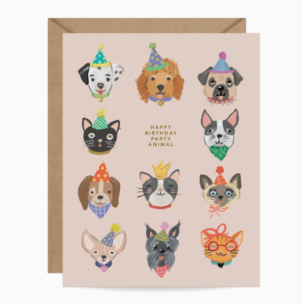Party Animals Birthday Card