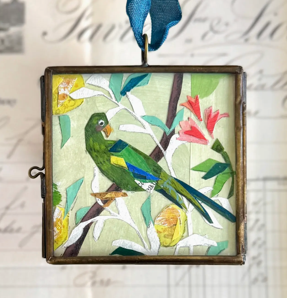 Virdi Parrot Art Locket Ornament