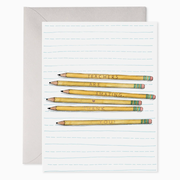 Teacher Pencils Card
