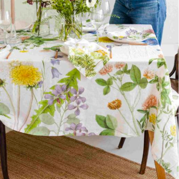 Field Flowers Linen Tablecloth