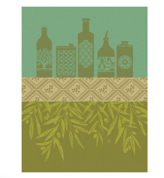 Huiles Provencales  Green Tea Towel