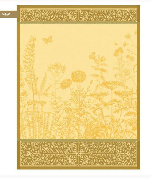 Blooming Yellow Tea Towel