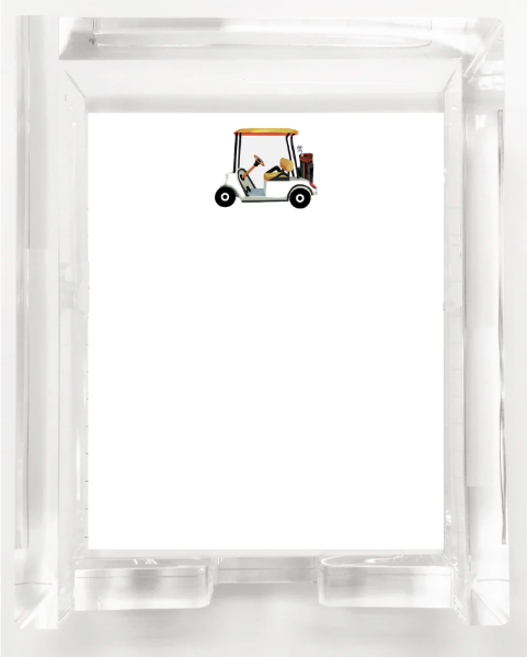 golf cart decorated paper in acrylic box