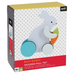 Boxed wooden pull toy featuring a bunny and carrot on a patterned background