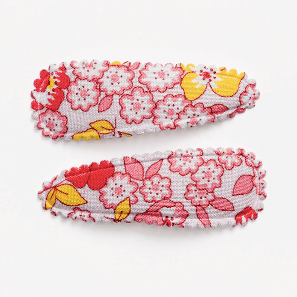 Ariel Floral Fabric Hair Clips