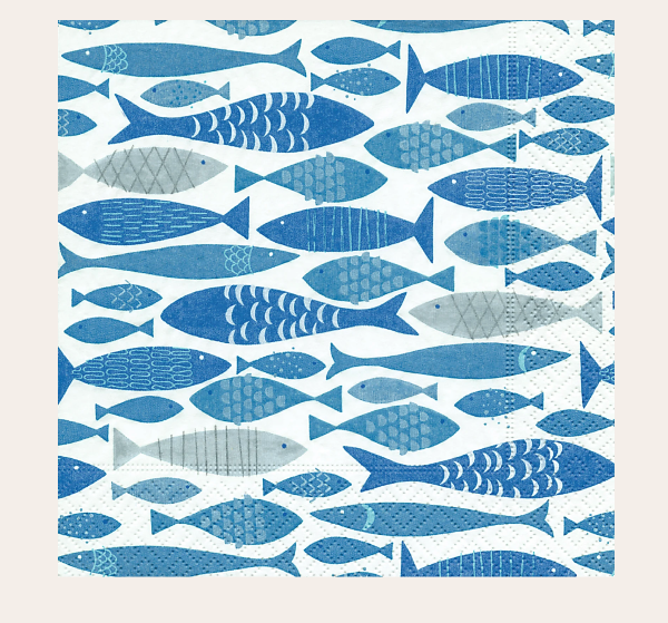 School of Fish Cocktail Napkin