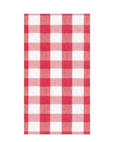 Gingham Red Guest Napkins