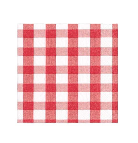 Gingham Red Cocktail Napkins