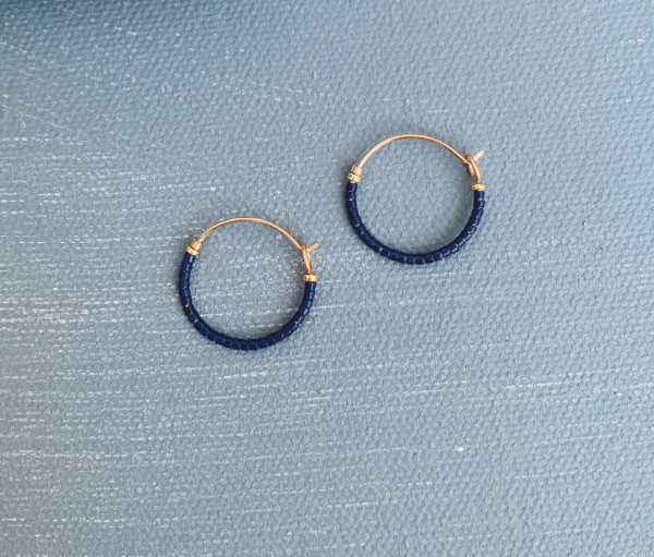 Little Colorloop Earring in Navy