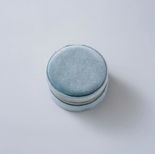Baby Blue Velvet Jewelry Box