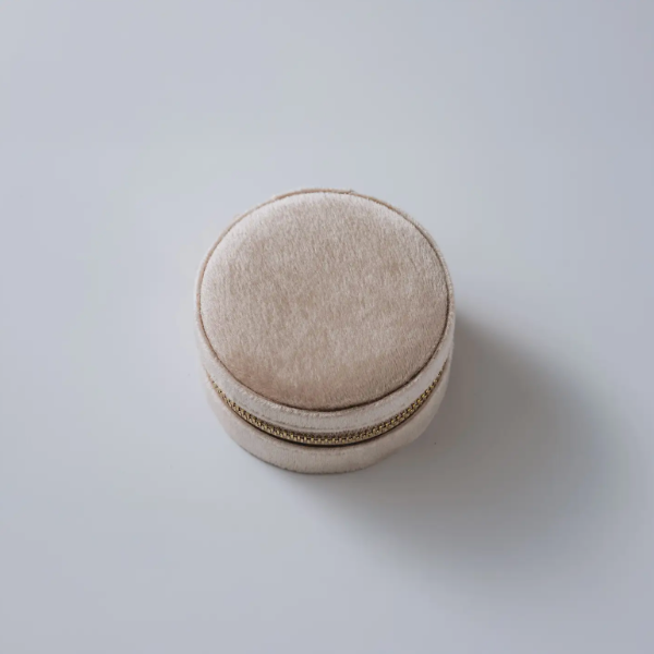 Champagne Velvet Jewelry Box
