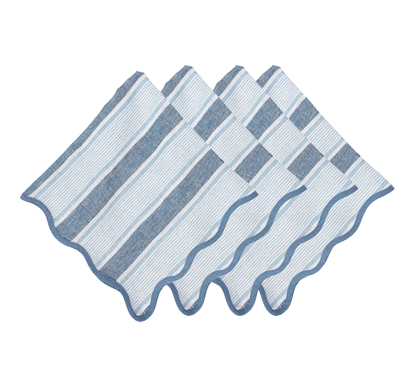 Cabana Stripe Napkin Set/4 - Ocean