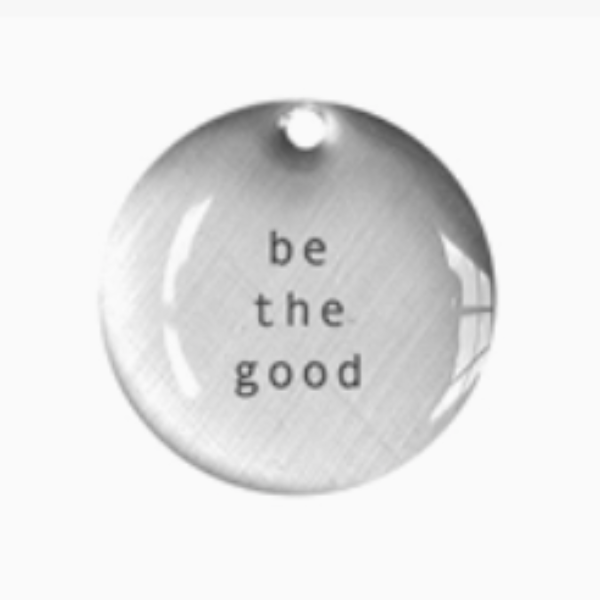 Flat Word Pendant on Simple Sterling Chain-Be The Good 20"
