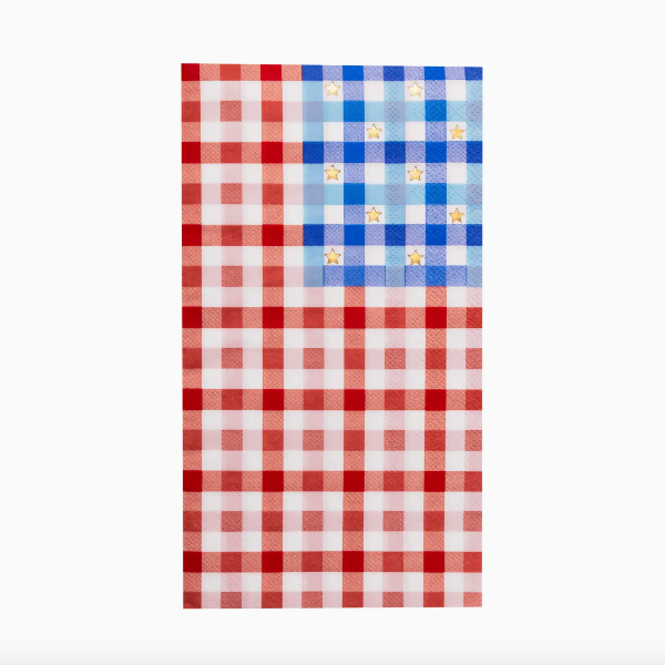 American Flag Gingham Guest Towels
