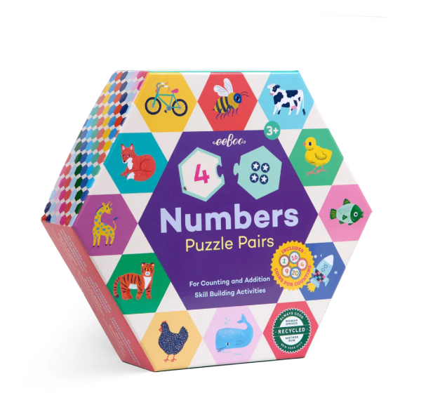 Numbers Hexagon Puzzle Pairs