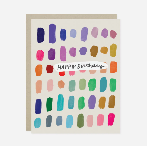 Happy Swatches Colorful Birthday Card