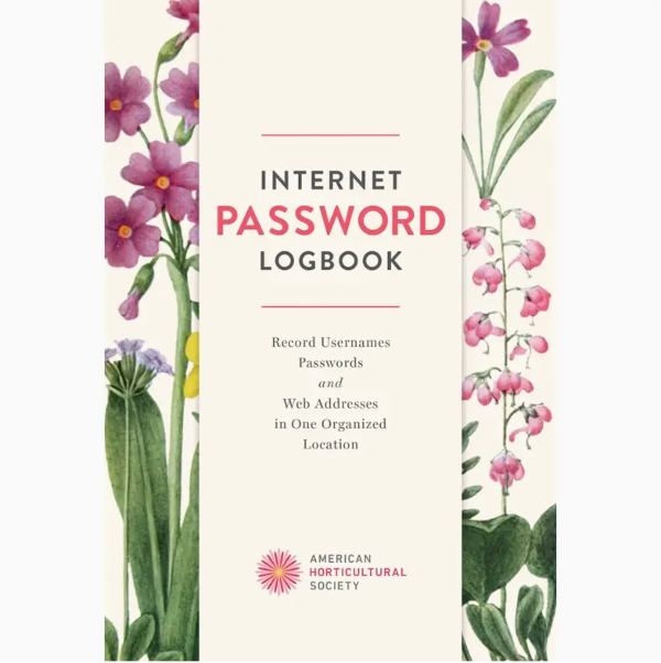 Internet Password Logbook (Floral)
