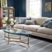 Malta Blue Handwoven Wool Rug