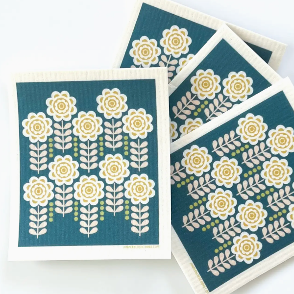 Dahlia Swedish Dishcloth