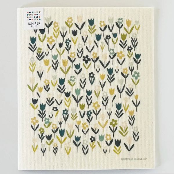 Flower Field Swedish Dishcloth