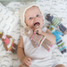 School Book Girl Bear Rattle