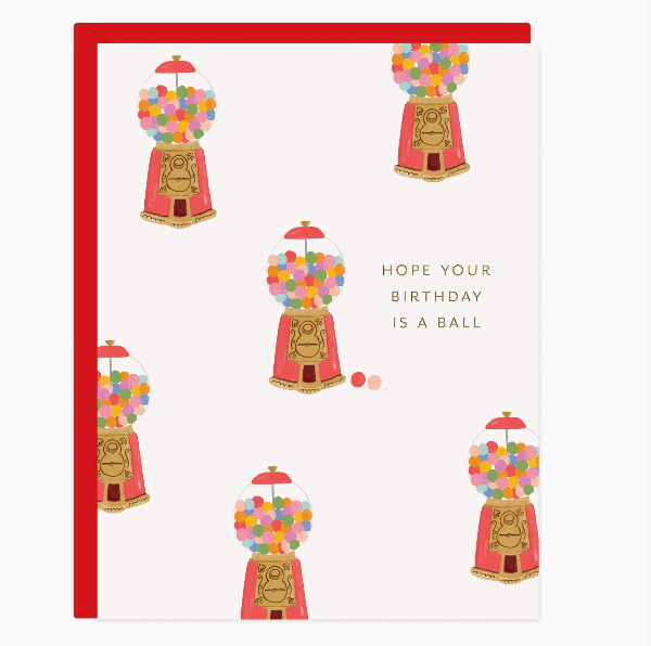 Gumball Machine Birthday Card
