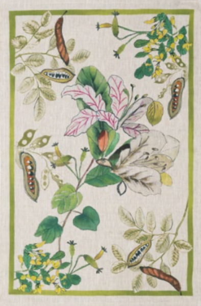 Carrube Tea Towel: Verde