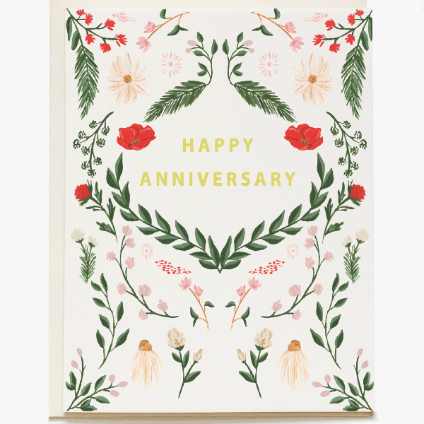 Botanical Symmetry Anniversary Card | Wild Meadow