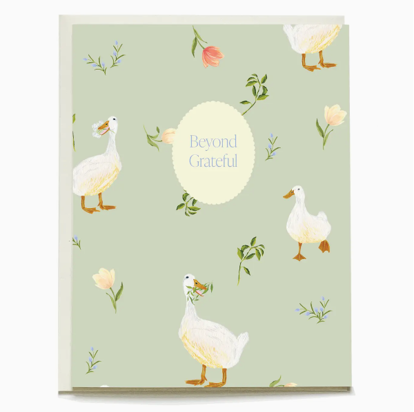 Flower Duck Thank You Card
