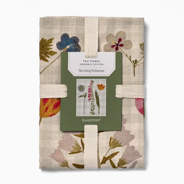 Organic Cotton Tea Towel - the Living Herbarium