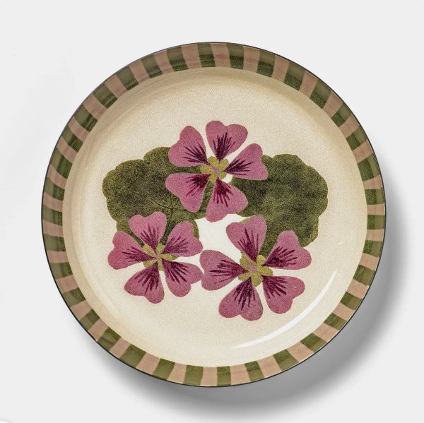 Round Enamel Tray - Geranium