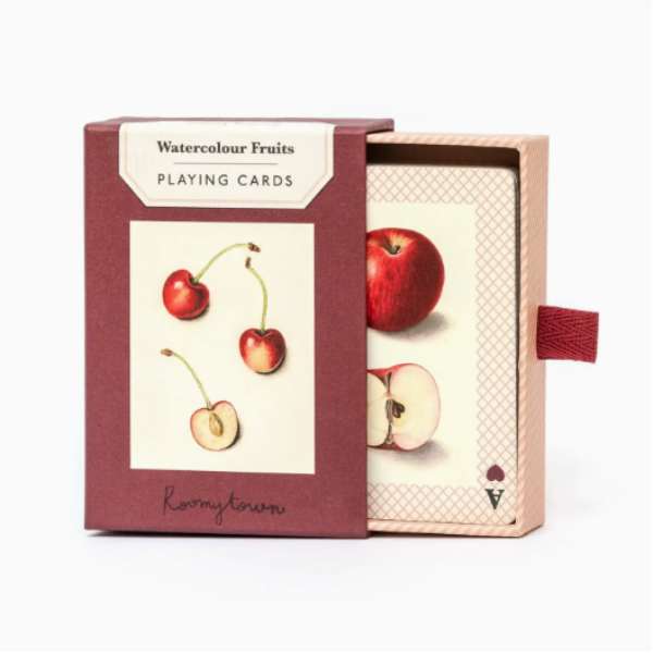 Single Playing Card Deck - Watercolour Fruits