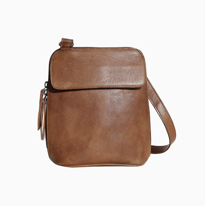 Lucy Leather Handbag: Cognac