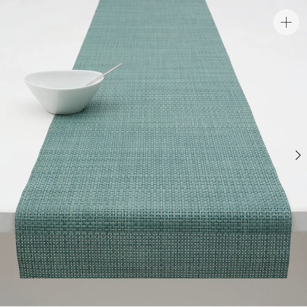 Basketweave Table Runner- Celadon