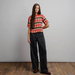 Anni Grid Plaited Tee in Solar Flare