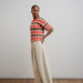 Anni Grid Plaited Tee in Solar Flare