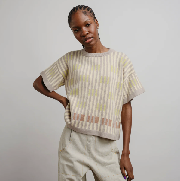 Bauhaus Sweater Tee in Cumulus