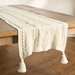 Cable Knit Table Runner: Ivory