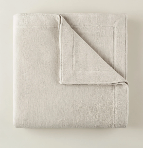 All-Seasons Framed Cotton Blanket: Flint
